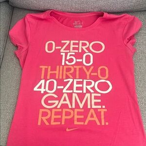 Nike Pink and Orange Tennis Graphic Tee 🎾